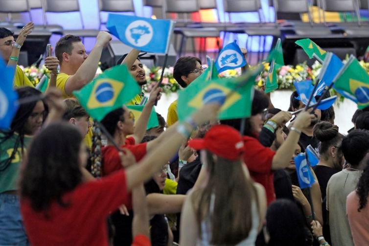 Goiânia (GO), 17/07/2025 - Estudantes partipam do 60º Congresso da UNE - Congresso da União Nacional dos Estudantes, realizado na UFG. Foto: Bruno Peres/Agência Brasil