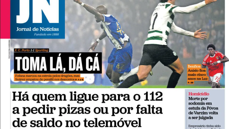 Hoje é notícia: Há quem ligue para 112 a pedir piza; Contrato sem suporte